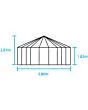Royal Well | Atrium 90 Tuinkamer | Veiligheidsglas 3 mm | Zwart