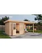 Lugarde Select Modern | Tuinhuis Nunspeet met Veranda Rechts 300 + 300 x 300 | Onbehandeld