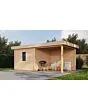 Lugarde Select Modern | Tuinhuis Nunspeet met Veranda Rechts 300 + 300 x 300 | Onbehandeld
