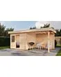 Lugarde Select Modern | Tuinhuis Nunspeet met Veranda Rechts 300 + 300 x 300 | Onbehandeld