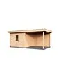Lugarde Select Modern | Tuinhuis Nunspeet met Veranda Rechts 300 + 300 x 300 | Onbehandeld