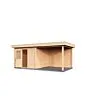 Lugarde Select Modern | Tuinhuis Nunspeet met Veranda Rechts 300 + 300 x 300 | Onbehandeld