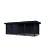 Lugarde Select Modern | Tuinhuis Lelystad met Veranda Rechts 300 + 400 x 300 | Zwart Geolied
