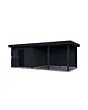 Lugarde Select Modern | Tuinhuis Lelystad met Veranda Rechts 300 + 400 x 300 | Zwart Geolied