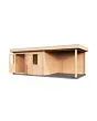 Lugarde Select Modern | Tuinhuis Emmen met Veranda Rechts 388 + 300 x 300 | Onbehandeld
