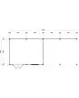 Lugarde Select Modern | Tuinhuis Zutphen met Veranda Rechts 388 + 400 x 300 | Zwart Geolied