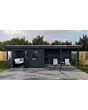 Lugarde Select Modern | Tuinhuis Zutphen met Veranda Rechts 388 + 400 x 300 | Zwart Geolied