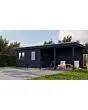 Lugarde Select Modern | Tuinhuis Zutphen met Veranda Rechts 388 + 400 x 300 | Zwart Geolied
