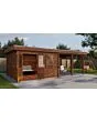 Lugarde Select Modern | Tuinhuis Amstelveen met Veranda Rechts 388 + 400 x 388 | Bruin Geolied
