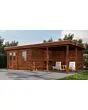 Lugarde Select Modern | Tuinhuis Amstelveen met Veranda Rechts 388 + 400 x 388 | Bruin Geolied