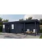 Lugarde Select Modern | Tuinhuis Amstelveen met Veranda Rechts 388 + 400 x 388 | Zwart Geolied