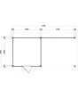 Lugarde Select Modern | Tuinhuis Vught met Veranda Rechts 250 + 300 x 250 | Bruin Geolied