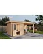 Lugarde Select Modern | Tuinhuis Vught met Veranda Rechts 250 + 300 x 250 | Onbehandeld