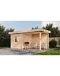Lugarde Select Modern | Tuinhuis Vught met Veranda Rechts 250 + 300 x 250 | Onbehandeld