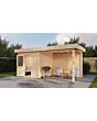 Lugarde Select Modern | Tuinhuis Vught met Veranda Rechts 250 + 300 x 250 | Onbehandeld