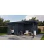 Lugarde Select Modern | Tuinhuis Vught met Veranda Rechts 250 + 300 x 250 | Zwart Geolied