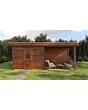 Lugarde Select Modern | Tuinhuis Tilburg met Veranda Rechts 300 + 300 x 250 | Bruin Geolied