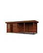 Lugarde Select Modern | Tuinhuis Apeldoorn met Veranda Rechts 300 + 400 x 250 | Bruin Geolied