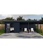 Lugarde Select Modern | Tuinhuis Apeldoorn met Veranda Rechts 300 + 400 x 250 | Zwart Geolied
