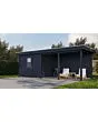 Lugarde Select Modern | Tuinhuis Apeldoorn met Veranda Rechts 300 + 400 x 250 | Zwart Geolied