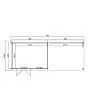 Outdoor Life Products | Tuinhuis met Overkapping Aida 760 x 275 | Gecoat | Platinum Grey-Wit