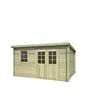 Outdoor Life Products | Tuinhuis Amira 380 x 230 | Geïmpregneerd | Olijfgroen