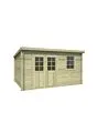 Outdoor Life Products | Tuinhuis Amira 380 x 275 | Geïmpregneerd | Olijfgroen