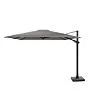 4 Seasons Outdoor | Zweefparasol Siesta Premium 300 x 300 cm | Antraciet-Mid Grey