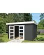 Outdoor Life Products | Tuinhuis Mikkel 380 x 275 | Gecoat | Carbon Grey-Wit