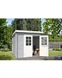 Outdoor Life Products | Tuinhuis Nadia 275 x 230 | Gecoat | Platinum Grey-Wit