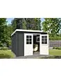 Outdoor Life Products | Tuinhuis Nadia 275 x 275 | Gecoat | Carbon Grey-Wit