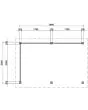Fonteyn Exclusief Overkapping 388x250cm  - Gebeitst Transparant Eiken / RAL7021