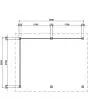 Fonteyn Exclusief Overkapping 388x300cm  - Gebeitst Transparant Eiken / RAL7021