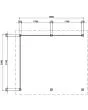 Fonteyn Exclusief Overkapping 388x350cm  - Gebeitst Transparant Eiken / RAL7021
