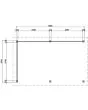 Fonteyn Exclusief Overkapping 488x300cm  - Gebeitst Transparant Eiken / RAL7021