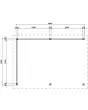 Fonteyn Exclusief Overkapping 488x350cm  - Gebeitst Transparant Eiken / RAL7021