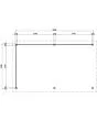 Fonteyn Exclusief Overkapping 588x350cm  - Gebeitst Transparant Eiken / RAL7021