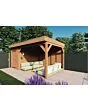Fonteyn | Tuinhuis met Overkapping Traditioneel 5500 x 3300 | Onbehandelde Douglas Wanden