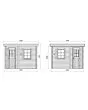 Fonteyn | Tuinhuis Module Vijfhoek Platdak 700