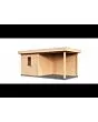 Lugarde Select Modern | Tuinhuis Vught met Veranda Rechts 250 + 300 x 250 | Bruin Geolied