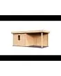 Lugarde Select Modern | Tuinhuis Tilburg met Veranda Rechts 300 + 300 x 250 | Bruin Geolied