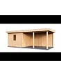 Lugarde Select Modern | Tuinhuis Lelystad met Veranda Rechts 300 + 400 x 300 | Zwart Geolied