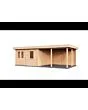 Lugarde Select Modern | Tuinhuis Amstelveen met Veranda Rechts 388 + 400 x 388 | Zwart Geolied