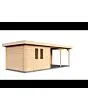 Lugarde Select | Tuinhuis Harderwijk met Overkapping Rechts 300 + 400 x 300 | Onbehandeld