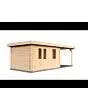 Lugarde Select | Tuinhuis Elst met Overkapping Rechts 400 + 300 x 300 | Onbehandeld