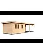 Lugarde Select | Tuinhuis Huissen met Overkapping Rechts 400 + 400 x 300 | Onbehandeld