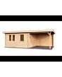 Lugarde Select | Tuinhuis Wehl met Overkapping Rechts 400 + 300 x 400 | Onbehandeld