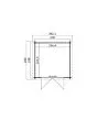 Outdoor Life Products | Tuinhuis Ingo 230 x 230 | Geïmpregneerd | Olijfgroen