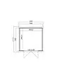 Outdoor Life Products | Tuinhuis Kibo 3 - 250 x 250 | Gecoat | Platinum Grey