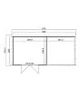 Outdoor Life Products | Tuinhuis Kjeld 550 x 250 | Gecoat | Platinum Grey